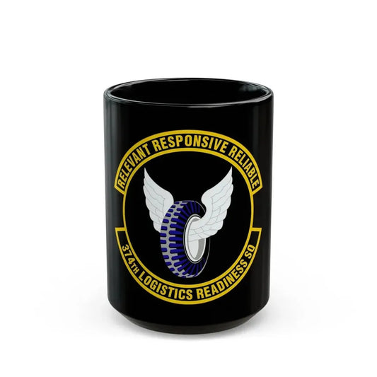 374 Logistics Readiness Squadron PACAF (U.S. Air Force) Black Coffee Mug 15oz - Go Mug Yourself