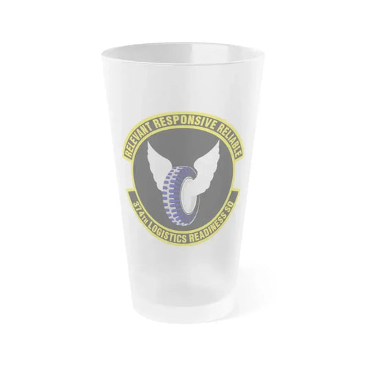 374 Logistics Readiness Squadron PACAF (U.S. Air Force) Frosted Pint Glass 16oz 16oz Frosted - Go Mug Yourself
