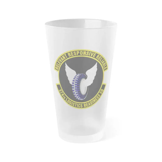 374 Logistics Readiness Squadron PACAF (U.S. Air Force) Frosted Pint Glass 16oz 16oz Frosted - Go Mug Yourself