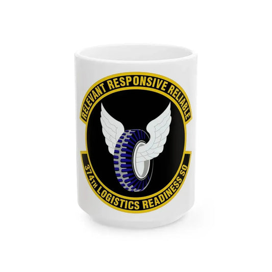 374 Logistics Readiness Squadron PACAF (U.S. Air Force) White Coffee Mug 15oz - Go Mug Yourself