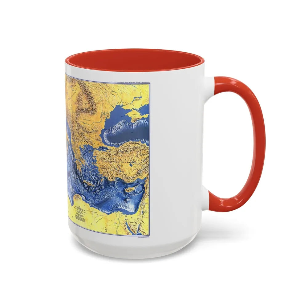 Mediterranean Seafloor (1982) (Map) Accent Coffee Mug-Go Mug Yourself