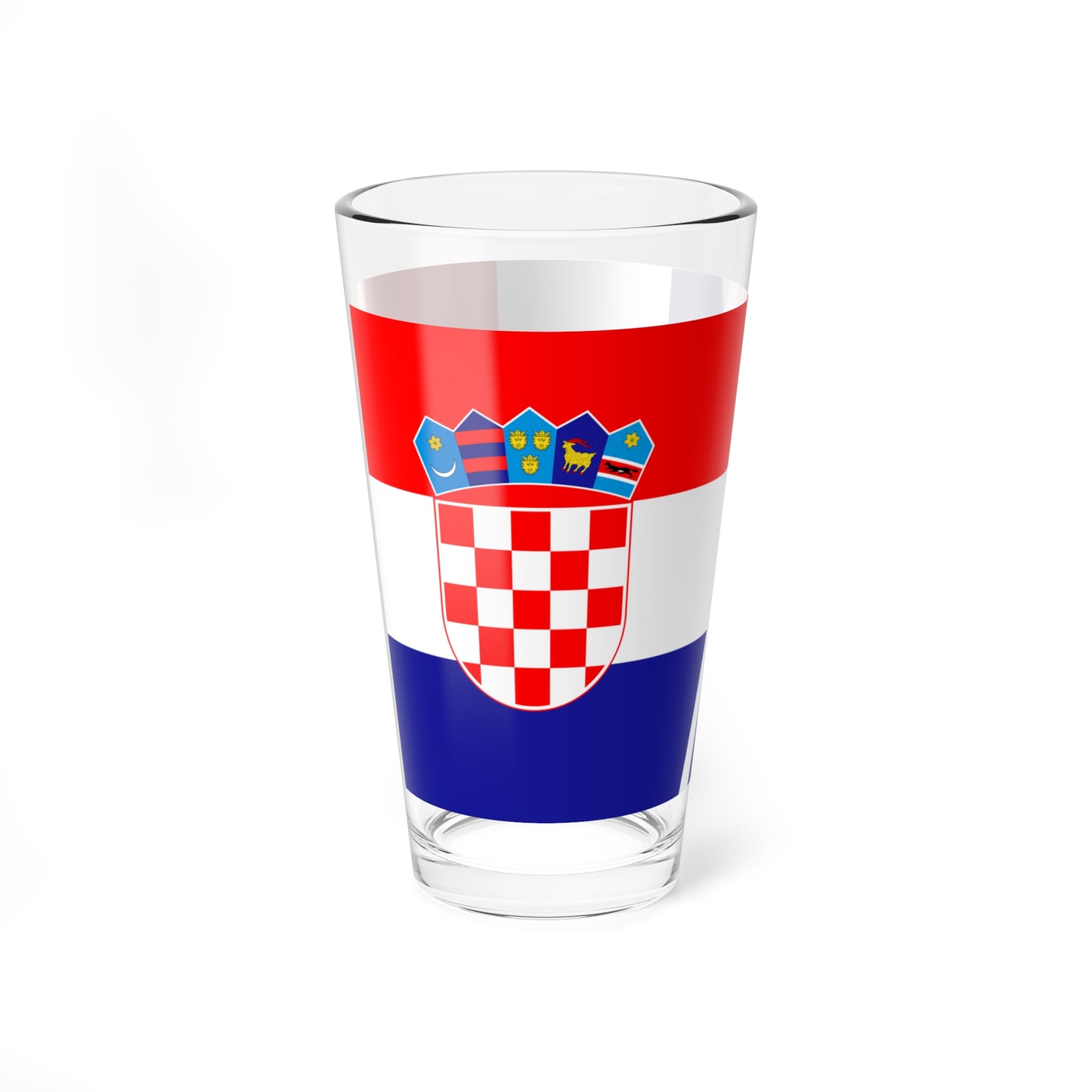 Flag of Croatia and France (Croatia) Pint Glass 16oz