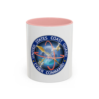 USCG Cyber Command (U.S. Coast Guard) Accent Coffee Mug