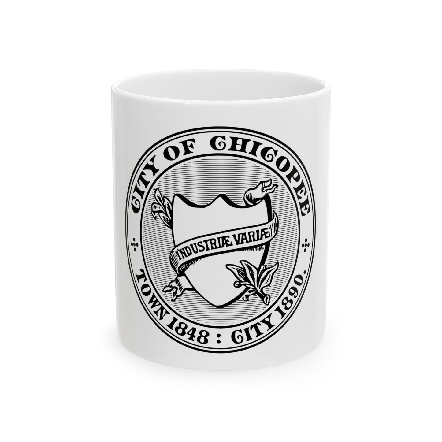 Seal of Chicopee Massachusetts - White Coffee Mug