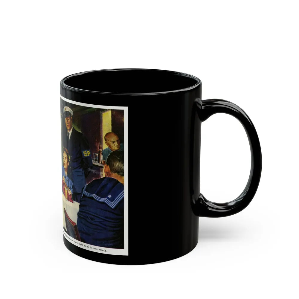 Dizzy Ramirez Knew He Was Wrong, 1947 - Black Coffee Mug-Go Mug Yourself