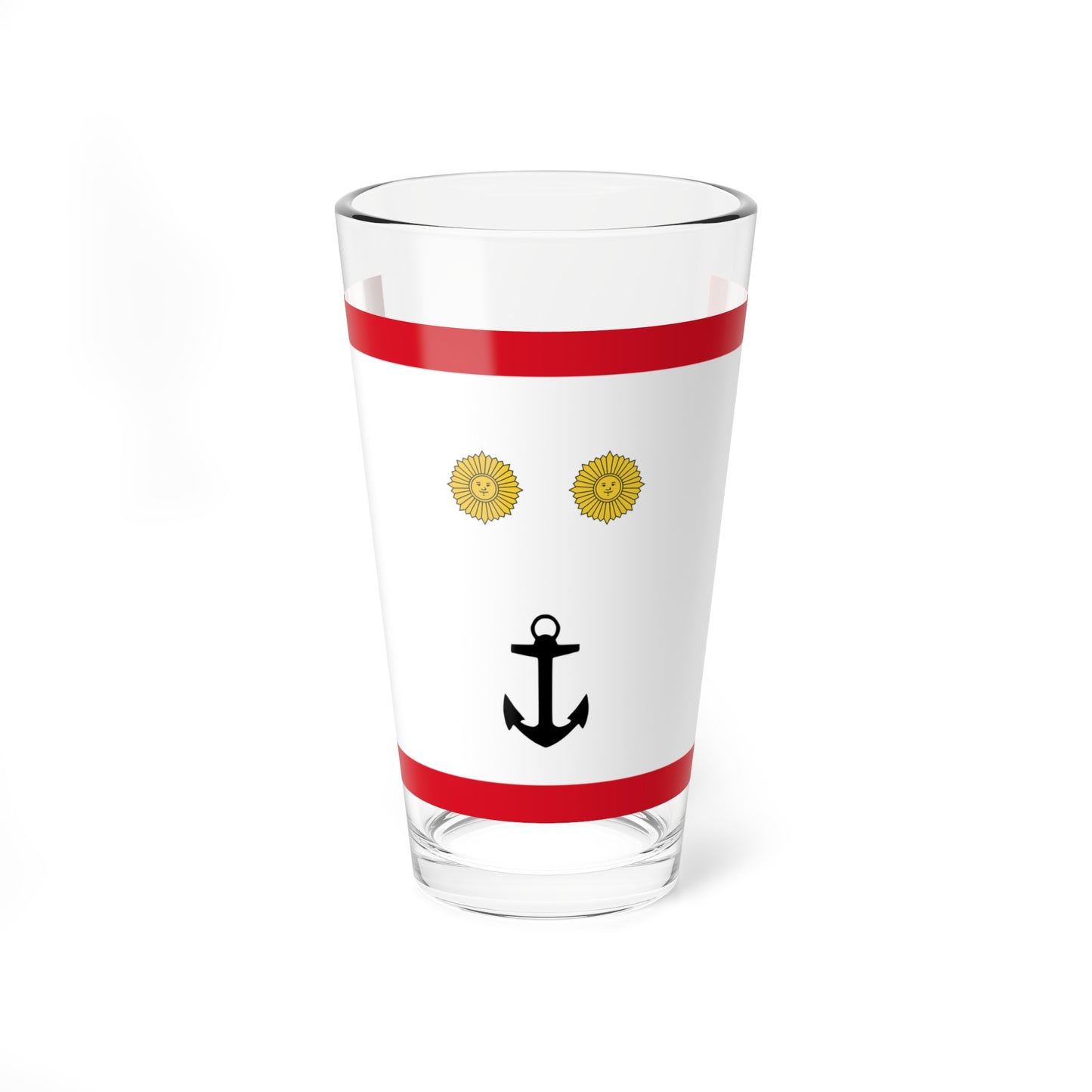 Rank flag for Contraalmirante of the Peruvian Navy (Peru) Pint Glass 16oz