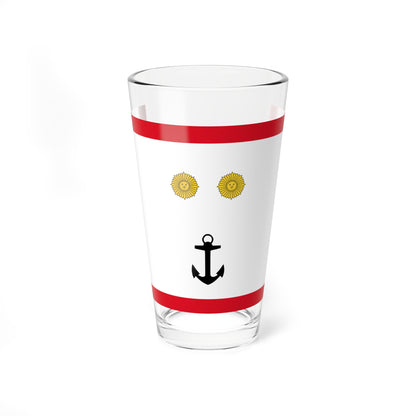 Rank flag for Contraalmirante of the Peruvian Navy (Peru) Pint Glass 16oz