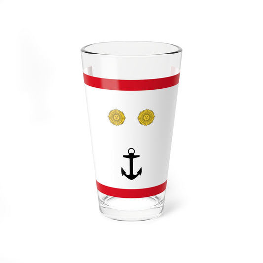 Rank flag for Contraalmirante of the Peruvian Navy (Peru) Pint Glass 16oz