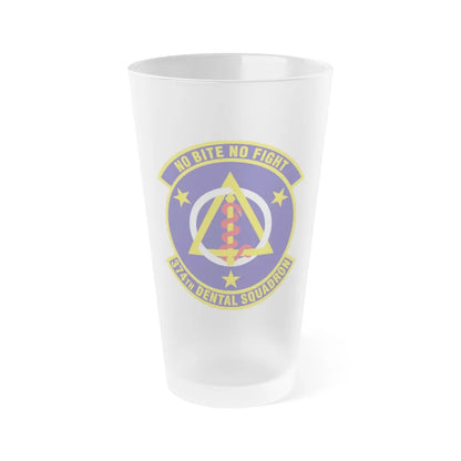 374th Dental Squadron (U.S. Air Force) Frosted Pint Glass 16oz-16oz-Frosted-Go Mug Yourself