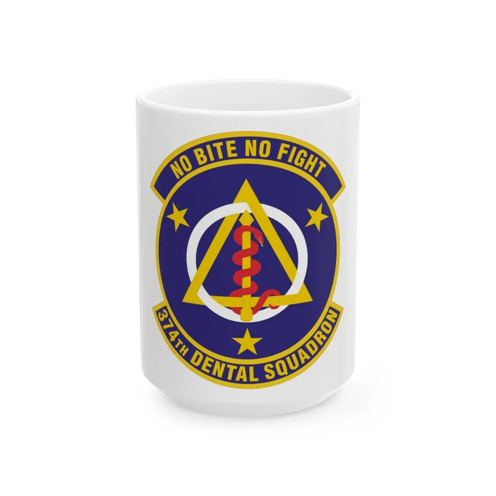 374th Dental Squadron (U.S. Air Force) White Coffee Mug-15oz-Go Mug Yourself