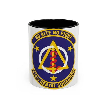 374th Dental Squadron (U.S. Air Force) Accent Coffee Mug 11oz Black - Go Mug Yourself