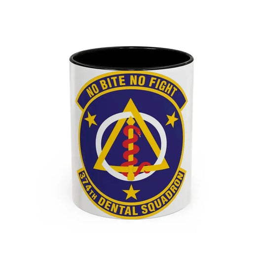 374th Dental Squadron (U.S. Air Force) Accent Coffee Mug 11oz Black - Go Mug Yourself