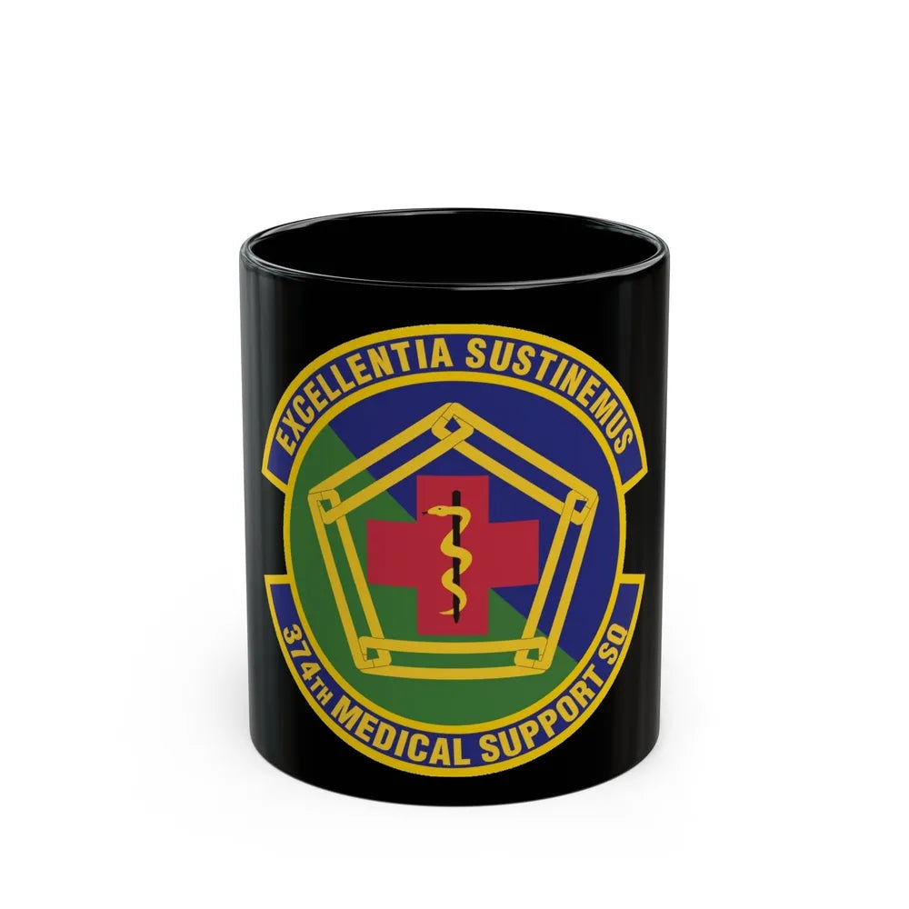 374th Medical Support Squadron (U.S. Air Force) Black Coffee Mug-11oz-Go Mug Yourself