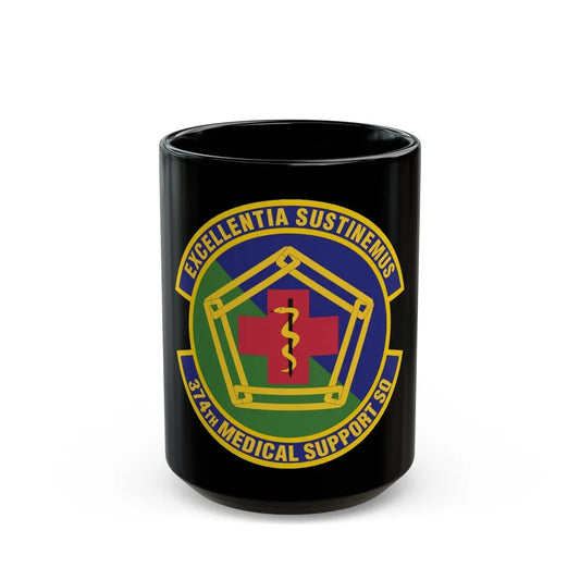 374th Medical Support Squadron (U.S. Air Force) Black Coffee Mug-15oz-Go Mug Yourself