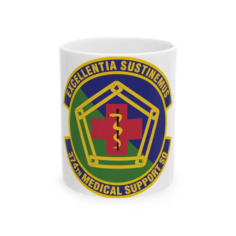 374th Medical Support Squadron (U.S. Air Force) White Coffee Mug-11oz-Go Mug Yourself