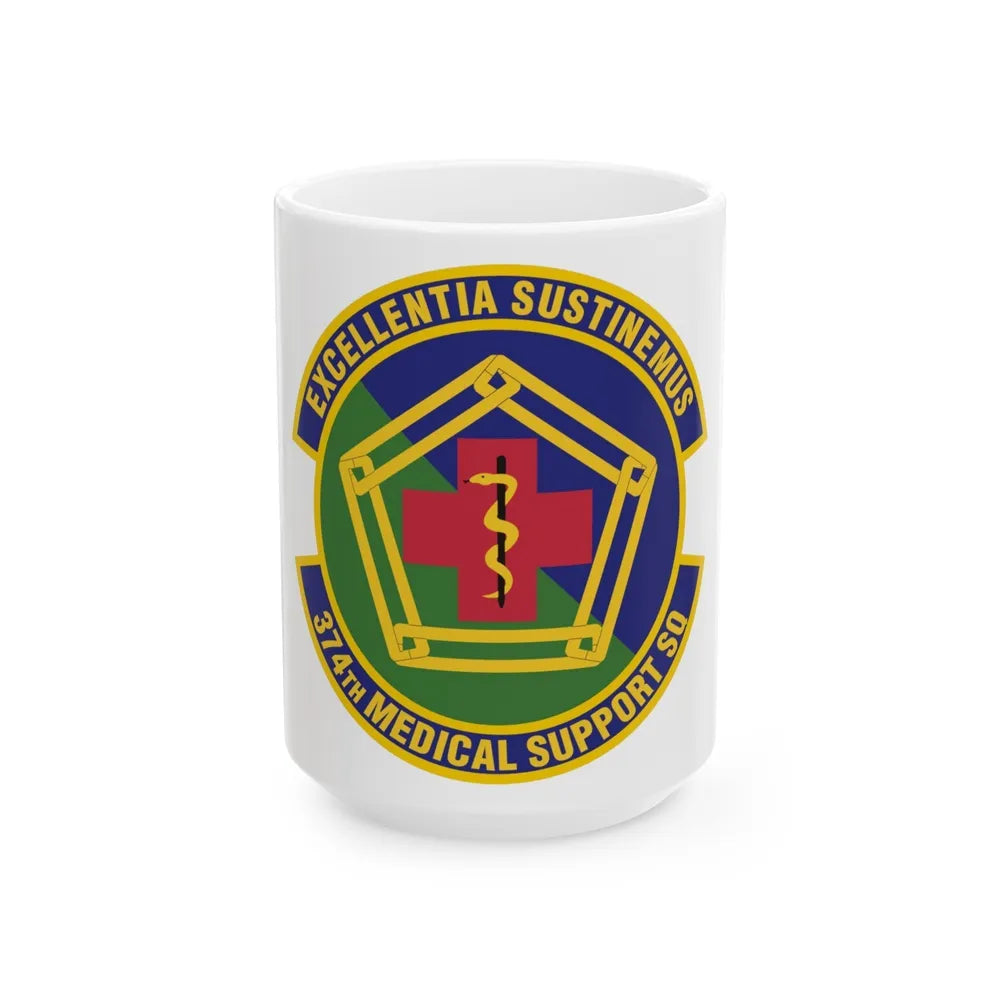 374th Medical Support Squadron (U.S. Air Force) White Coffee Mug-15oz-Go Mug Yourself