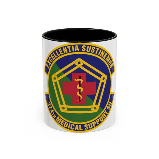 374th Medical Support Squadron (U.S. Air Force) Accent Coffee Mug 11oz Black - Go Mug Yourself
