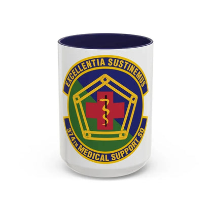 374th Medical Support Squadron (U.S. Air Force) Accent Coffee Mug 15oz Navy - Go Mug Yourself