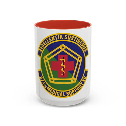 374th Medical Support Squadron (U.S. Air Force) Accent Coffee Mug 15oz Red - Go Mug Yourself