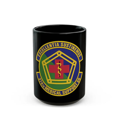 374th Medical Support Squadron (U.S. Air Force) Black Coffee Mug 15oz - Go Mug Yourself