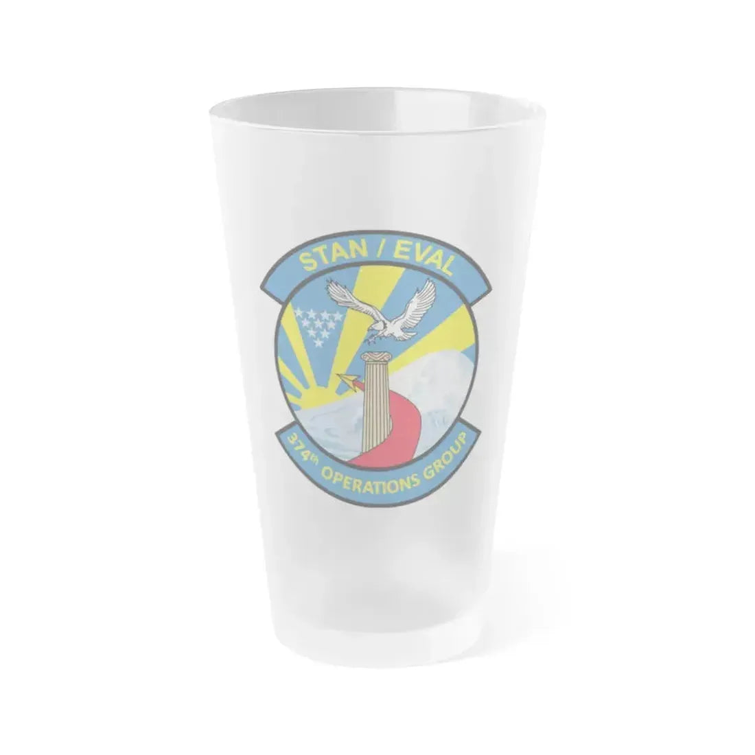 374th Operation Group (U.S. Air Force) Frosted Pint Glass 16oz 16oz Frosted - Go Mug Yourself