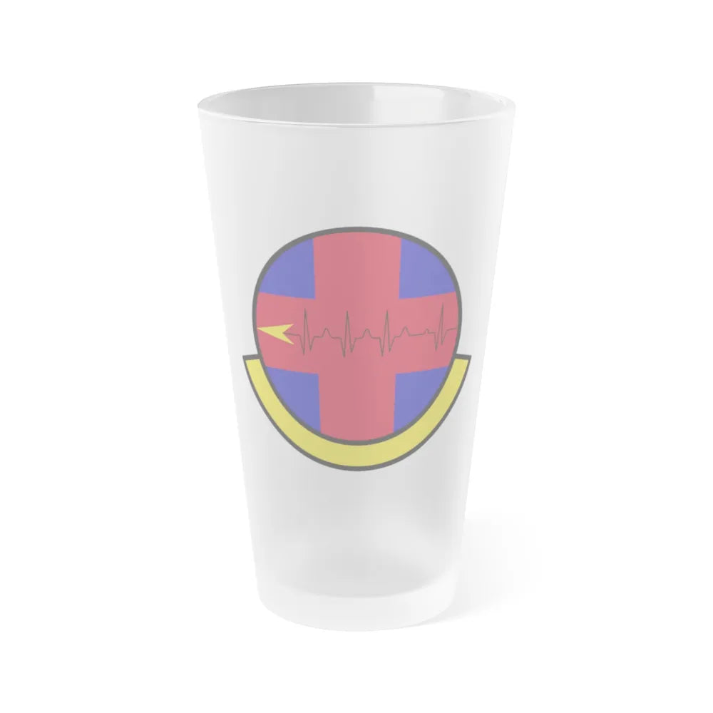 375 Healthcare Operations Squadron AMC (U.S. Air Force) Frosted Pint Glass 16oz-16oz-Frosted-Go Mug Yourself