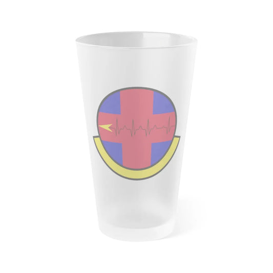 375 Healthcare Operations Squadron AMC (U.S. Air Force) Frosted Pint Glass 16oz-16oz-Frosted-Go Mug Yourself