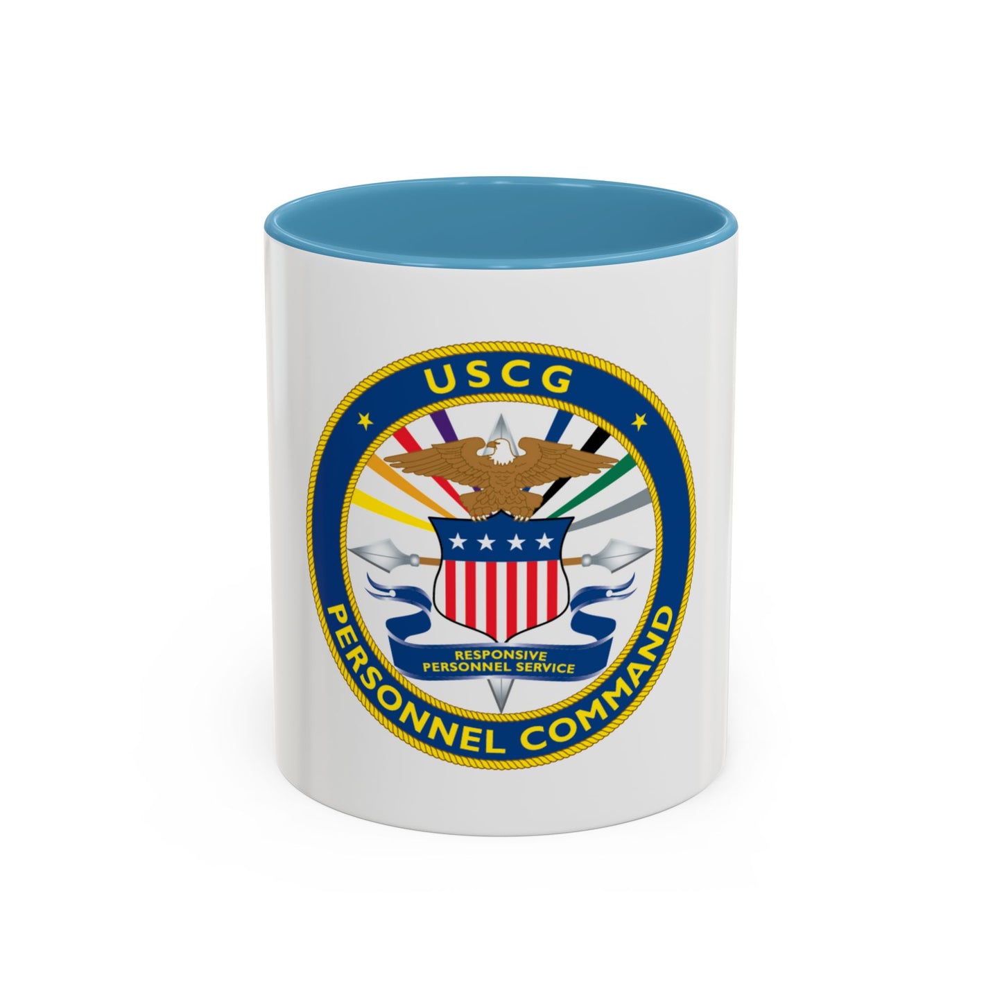 USCG Personnel Command (U.S. Coast Guard) Accent Coffee Mug