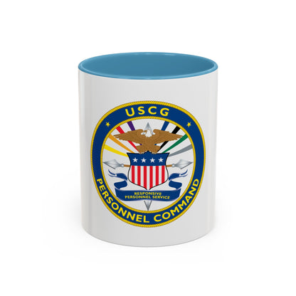 USCG Personnel Command (U.S. Coast Guard) Accent Coffee Mug