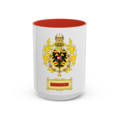 Ornamented Coat of Arms of Maximilian I, Holy Roman Emperor - Accent Coffee Mug