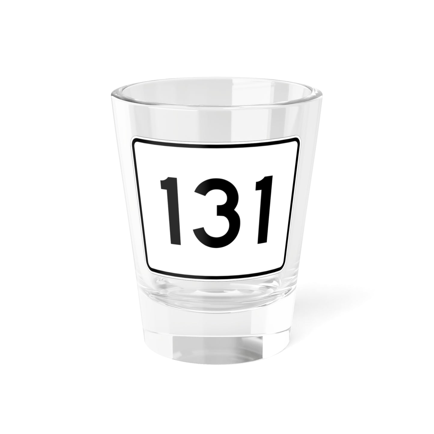 MA Route 131 (Massachusetts) (Road Sign) Shot Glass 1.5oz