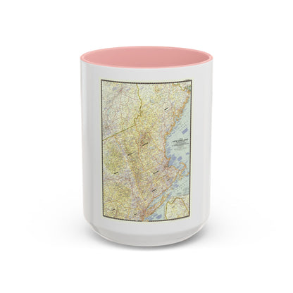 USA - New England (1955) (Map) Accent Coffee Mug