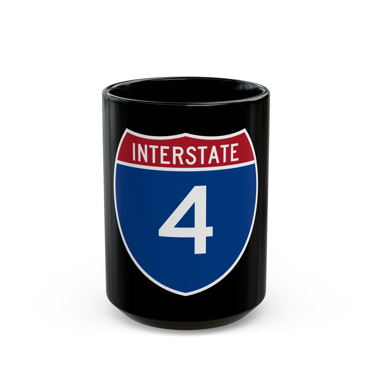 Interstate 4 (U.S. Highways) Black Coffee Mug