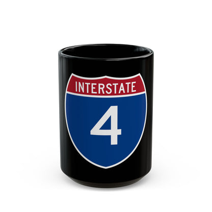 Interstate 4 (U.S. Highways) Black Coffee Mug