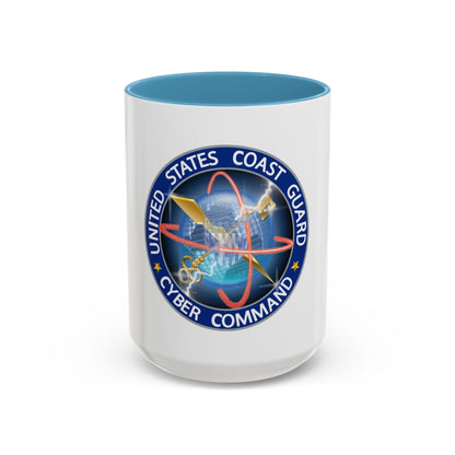 USCG Cyber Command (U.S. Coast Guard) Accent Coffee Mug