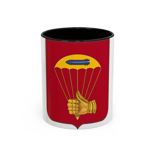 376 Airborne Field Artillery Battalion 2 (U.S. Army) Accent Coffee Mug 11oz Black - Go Mug Yourself