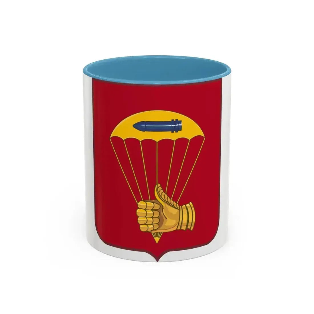 376 Airborne Field Artillery Battalion 2 (U.S. Army) Accent Coffee Mug 11oz Light Blue - Go Mug Yourself