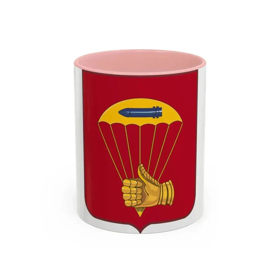 376 Airborne Field Artillery Battalion 2 (U.S. Army) Accent Coffee Mug 11oz Pink - Go Mug Yourself