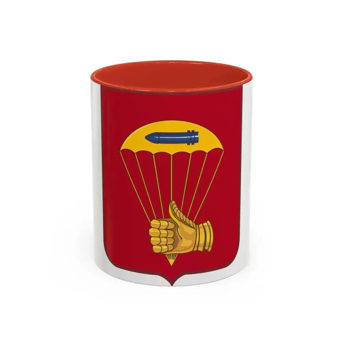 376 Airborne Field Artillery Battalion 2 (U.S. Army) Accent Coffee Mug 11oz Red - Go Mug Yourself