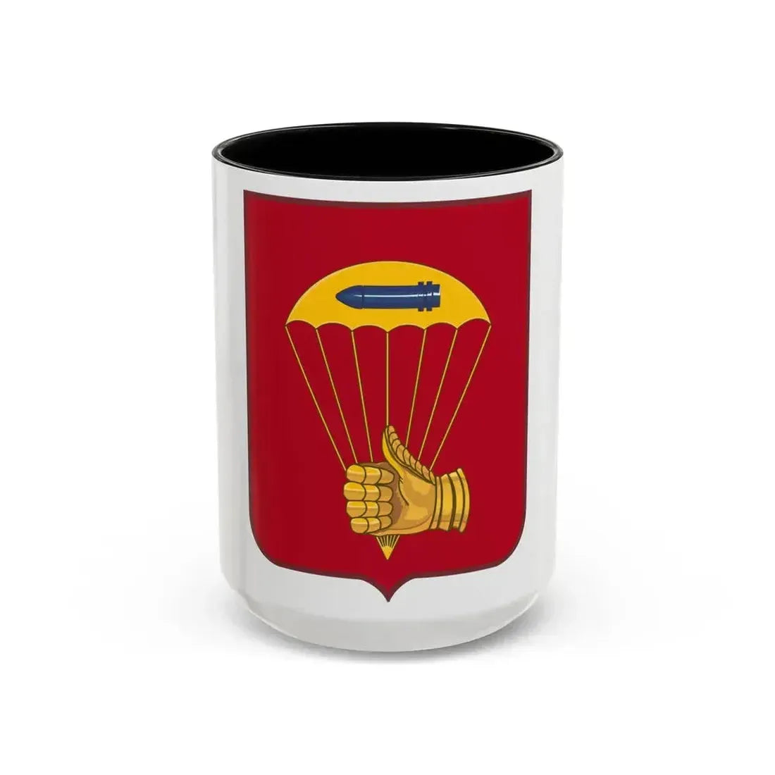 376 Airborne Field Artillery Battalion 2 (U.S. Army) Accent Coffee Mug 15oz Black - Go Mug Yourself
