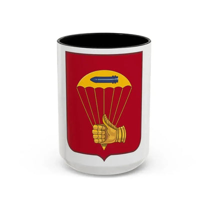 376 Airborne Field Artillery Battalion 2 (U.S. Army) Accent Coffee Mug 15oz Black - Go Mug Yourself