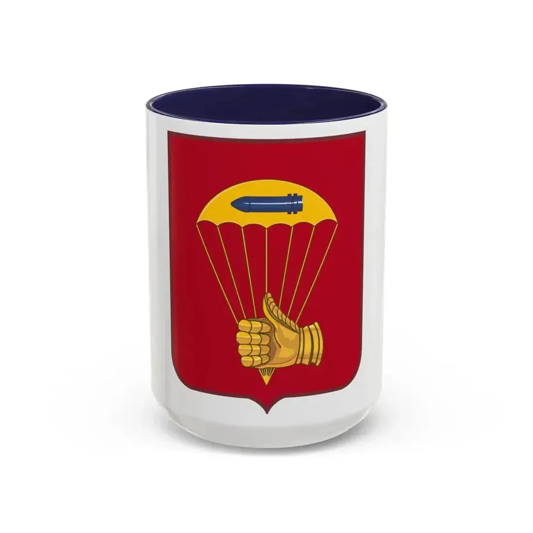 376 Airborne Field Artillery Battalion 2 (U.S. Army) Accent Coffee Mug 15oz Navy - Go Mug Yourself