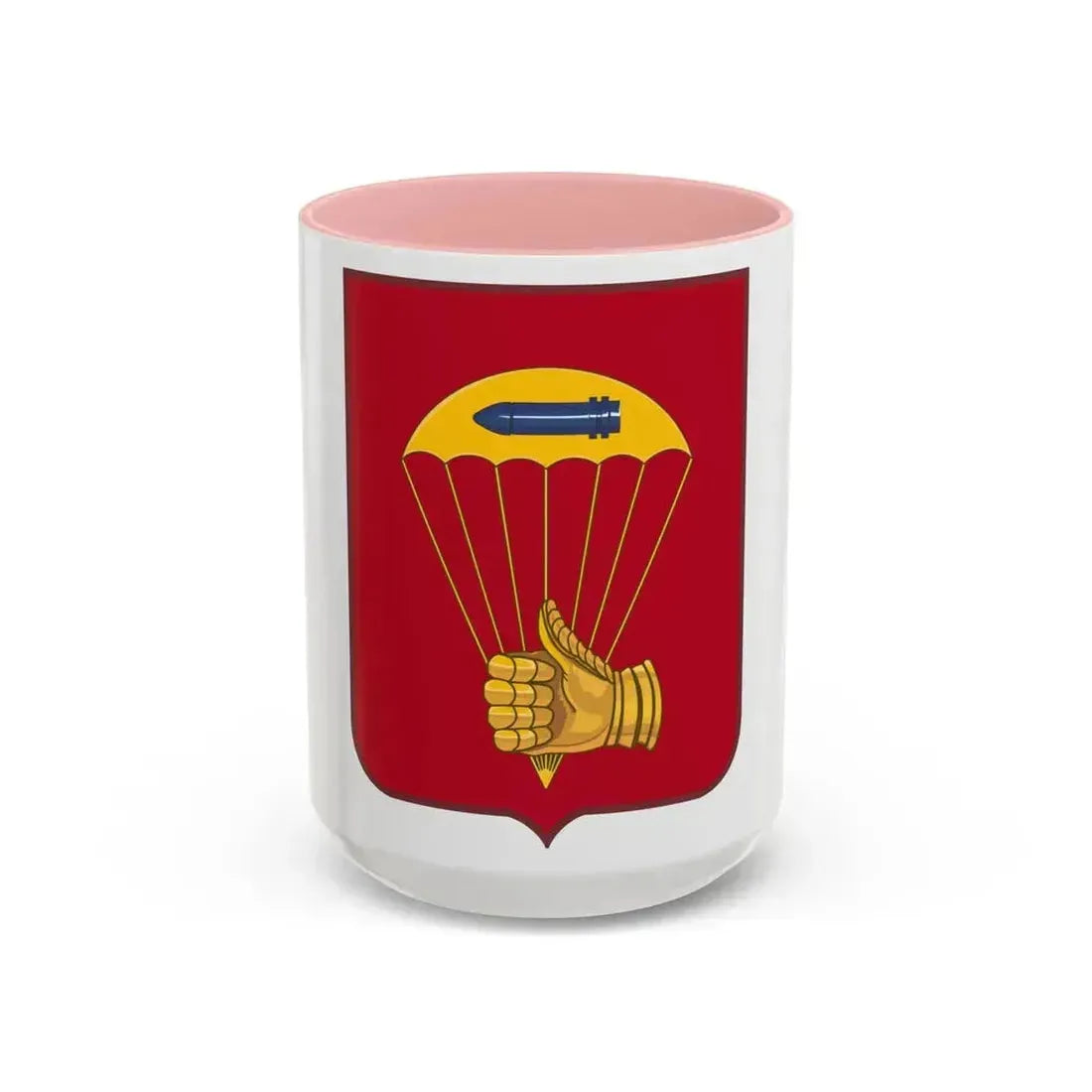 376 Airborne Field Artillery Battalion 2 (U.S. Army) Accent Coffee Mug 15oz Pink - Go Mug Yourself