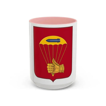 376 Airborne Field Artillery Battalion 2 (U.S. Army) Accent Coffee Mug 15oz Pink - Go Mug Yourself
