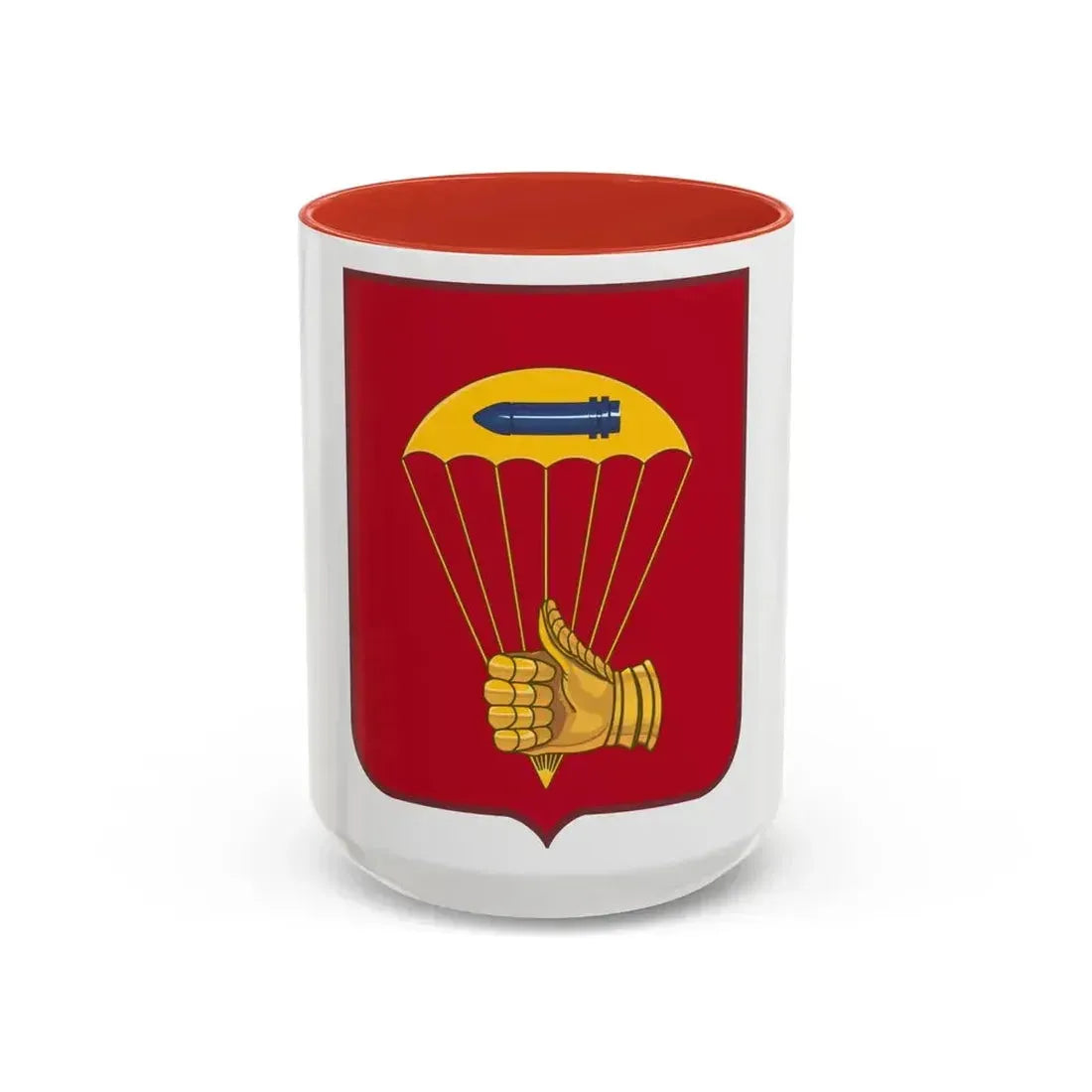 376 Airborne Field Artillery Battalion 2 (U.S. Army) Accent Coffee Mug 15oz Red - Go Mug Yourself