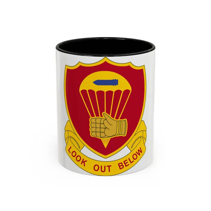 376 Airborne Field Artillery Battalion (U.S. Army) Accent Coffee Mug 11oz Black - Go Mug Yourself