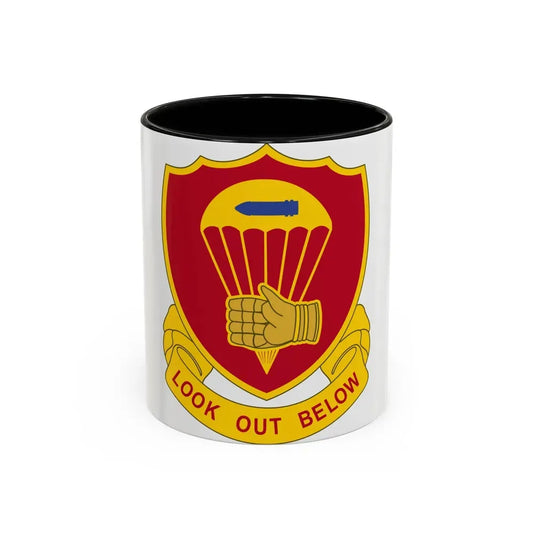 376 Airborne Field Artillery Battalion (U.S. Army) Accent Coffee Mug 11oz Black - Go Mug Yourself