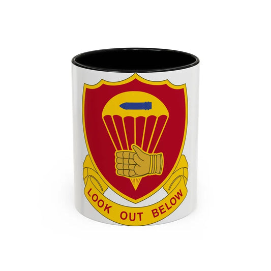 376 Airborne Field Artillery Battalion (U.S. Army) Accent Coffee Mug 11oz Black - Go Mug Yourself