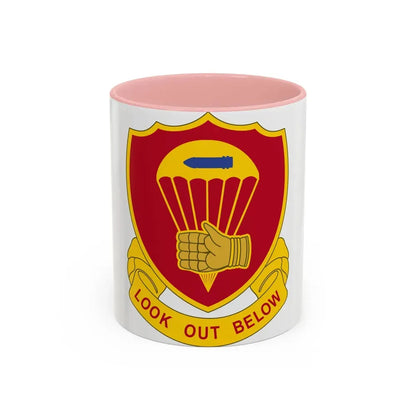 376 Airborne Field Artillery Battalion (U.S. Army) Accent Coffee Mug 11oz Pink - Go Mug Yourself