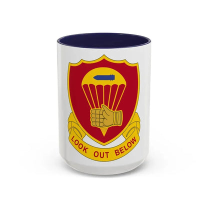 376 Airborne Field Artillery Battalion (U.S. Army) Accent Coffee Mug 15oz Navy - Go Mug Yourself